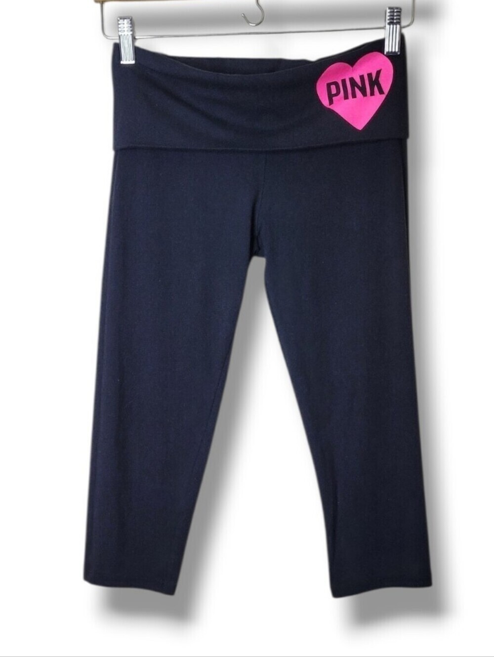 Victorias Secret PINK Fold-over Sequin Capri Leggings XS - Picture 11 of 11